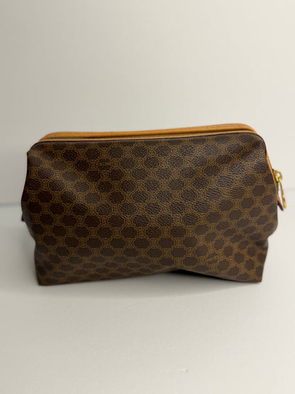 Pre-owned Celine vintage macadam canvas cosmetic pouch
