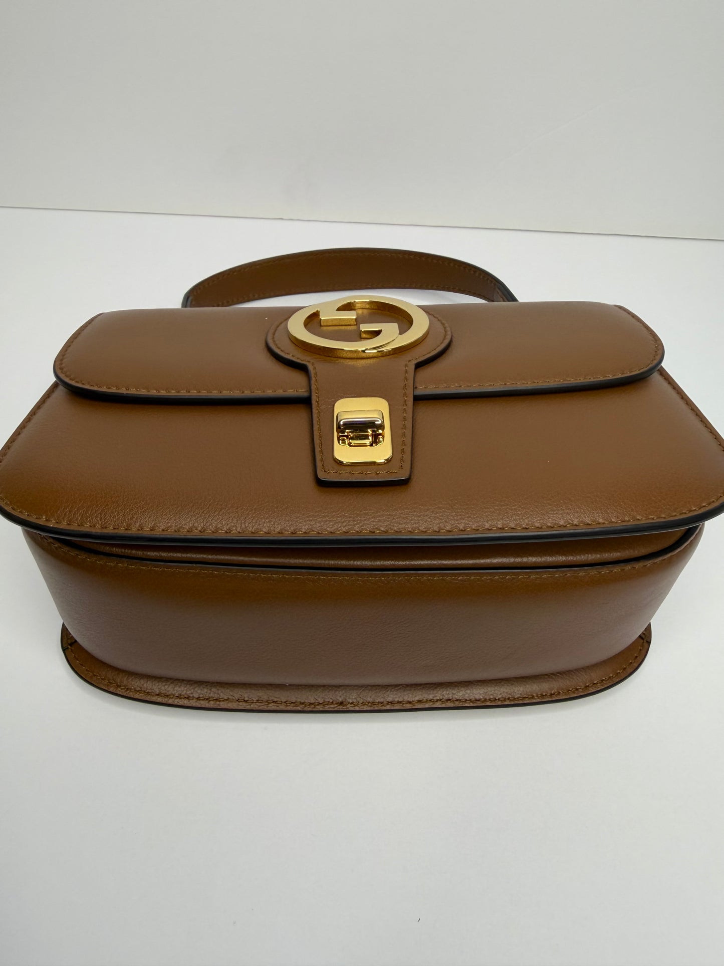 Pre-owned GUCCI Roxy Calfskin Small Blondie Top Handle Shoulder Bag