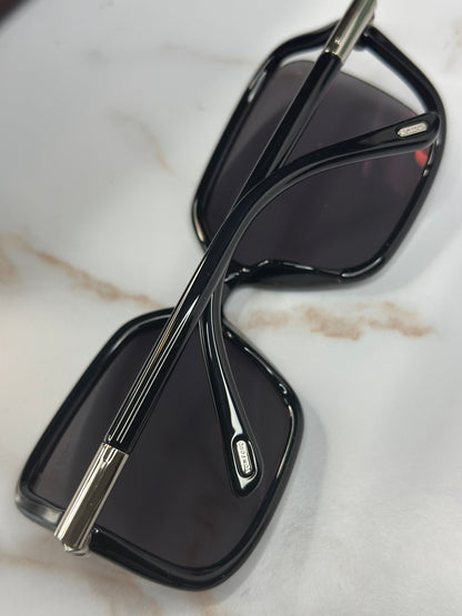 Pre-owned Tom Ford shiny black 60mm sunglasses