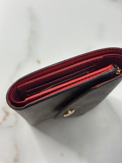 Pre-owned Louis Vuitton Damier Ebene canvas victorine wallet
