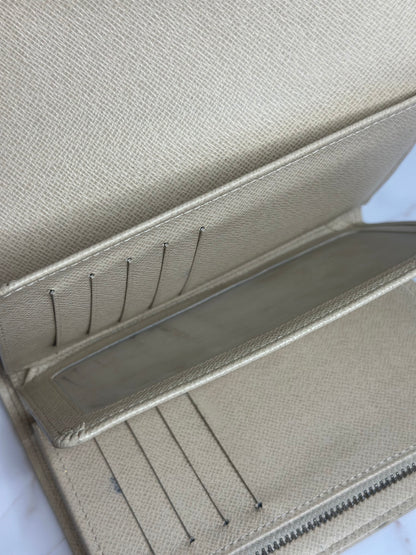 Pre-owned Louis Vuitton Damier azur Alexandra wallet