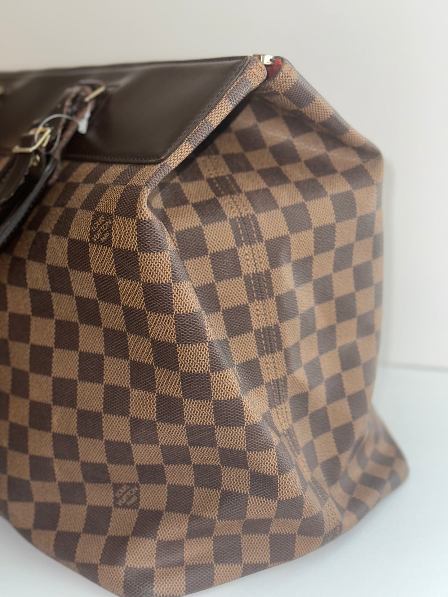 Pre-owned Louis Vuitton Damier ebene canvas Greenwich PM luggage