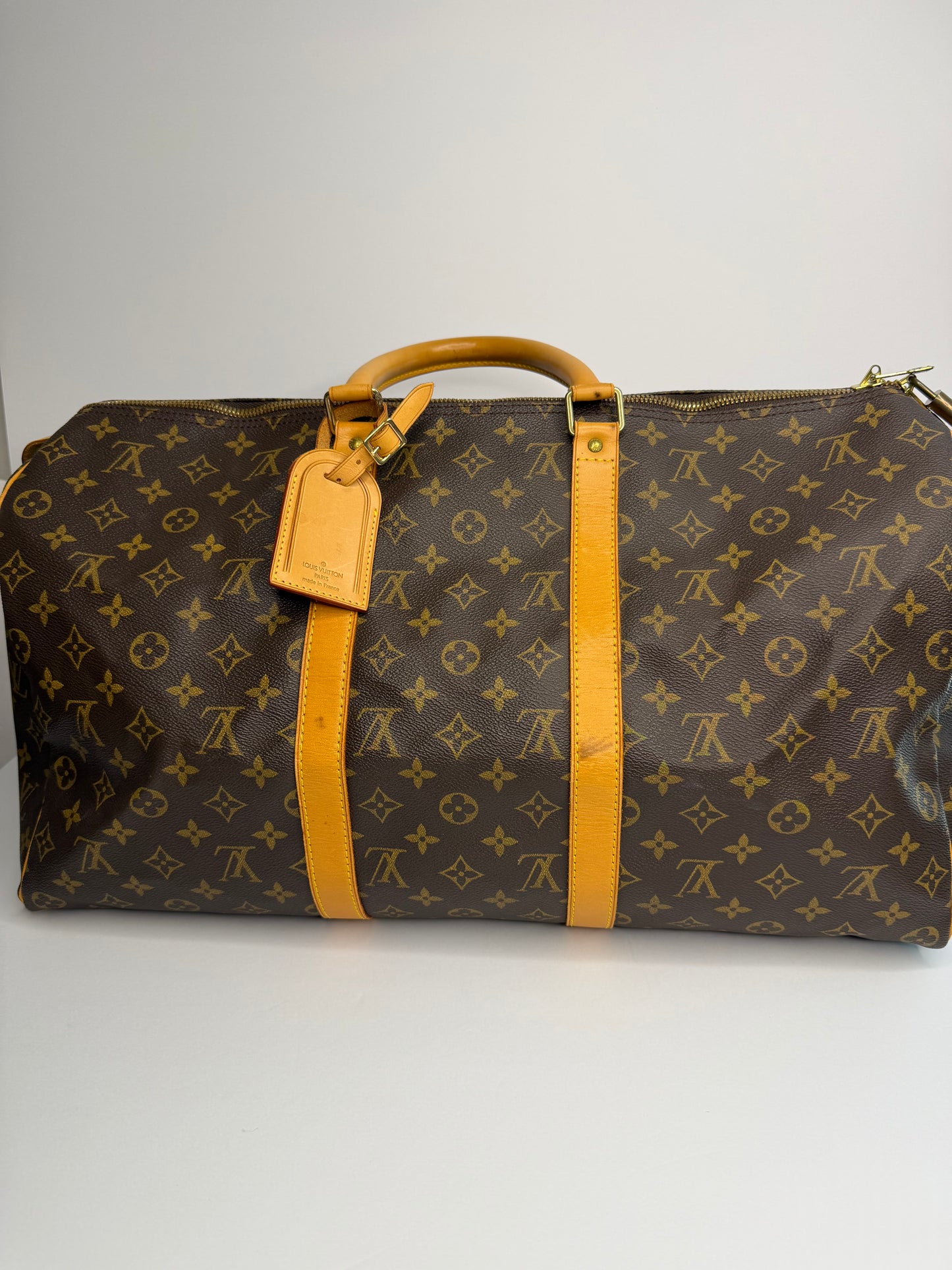 Pre-owned Louis Vuitton monogram canvas Keepall 50 duffel