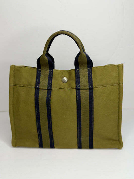 Pre-owned Hermes khaki Green Toto PM tote bag