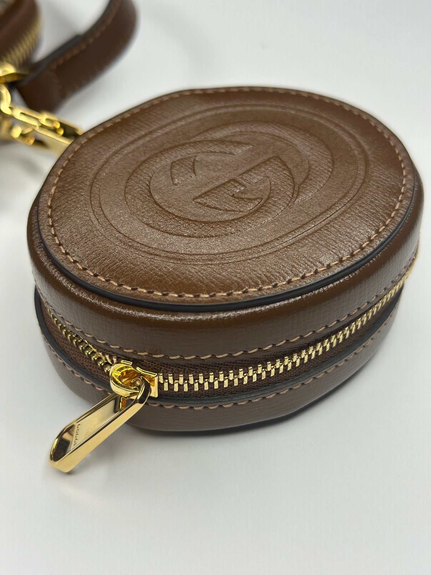 Pre-owned Gucci GG Supreme Interlocking G phone crossbody bag