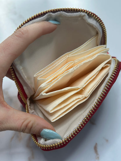 Red jewelry pouch