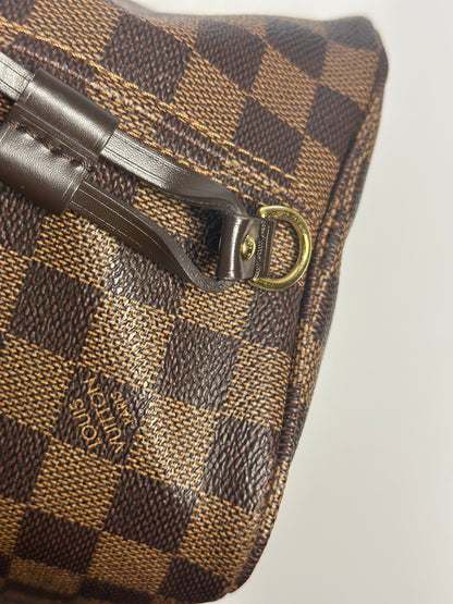 Pre-owned Louis Vuitton Damier Ebene neverfull MM tote