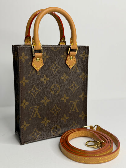 Pre-owned Louis Vuitton monogram canvas petit sac two way tote