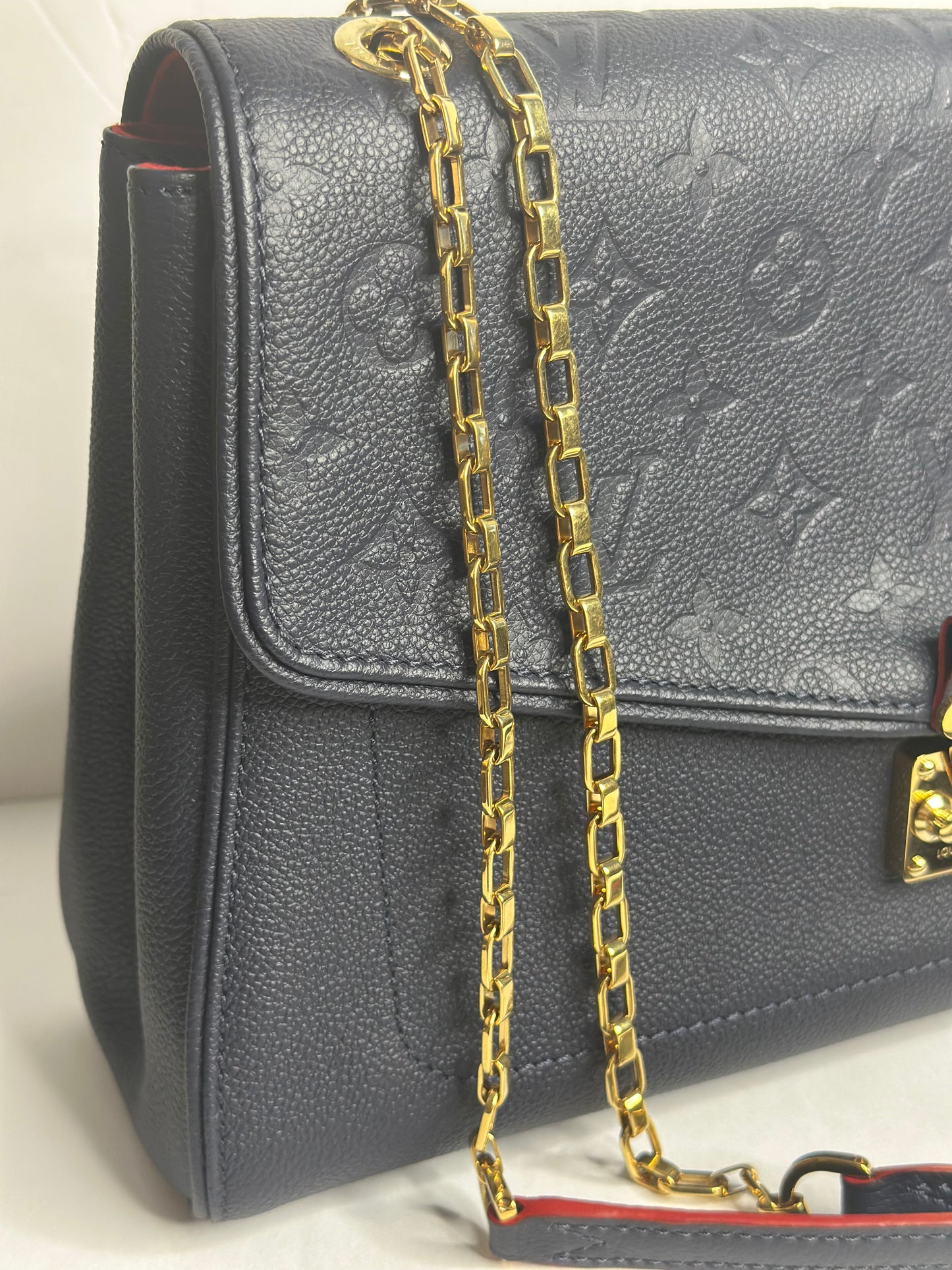 Pre-owned Louis Vuitton Navy Empriente leather St Germain MM Crossbody