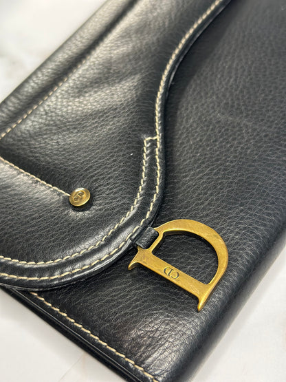 Pre-owned Christian Dior vintage saddle wallet