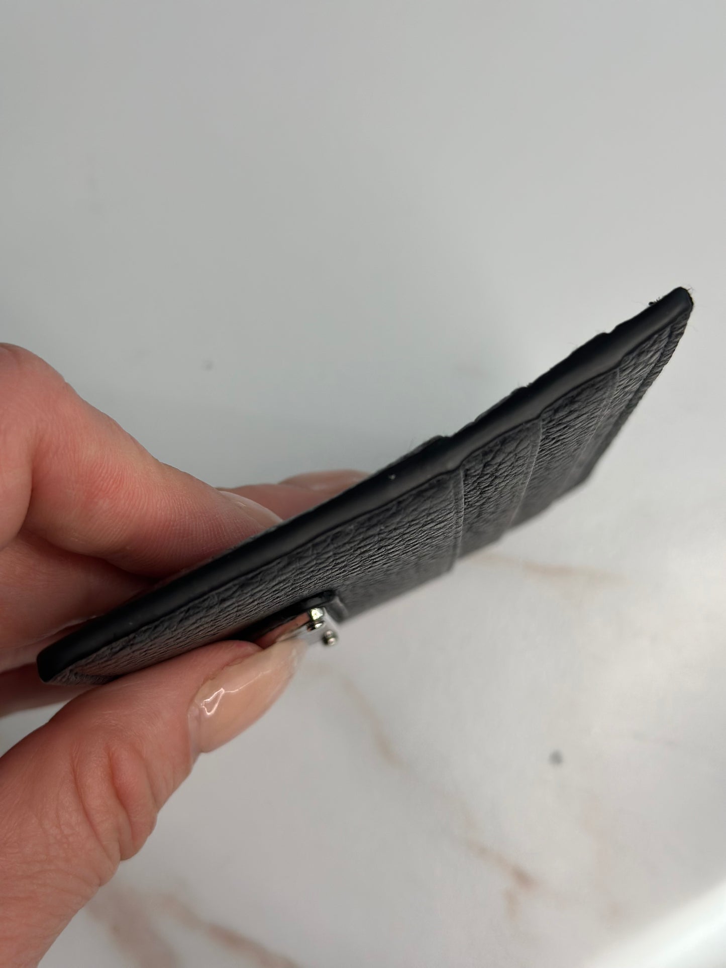 Pre-owned Prada black leather card holder