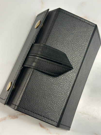 Black foldable travel sunglasses case