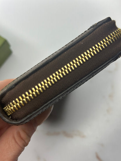 Pre-owned Gucci GG canvas Ophidia, zippy wallet