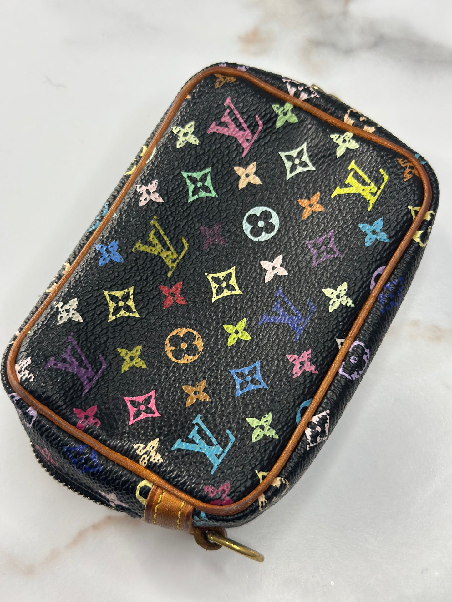 Pre-owned Louis Vuitton Vintage Takashi Murakami wapity mini pouch