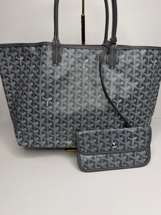 Pre-owned Goyard Grey Goyardine Canvas St. Louis PM Tote