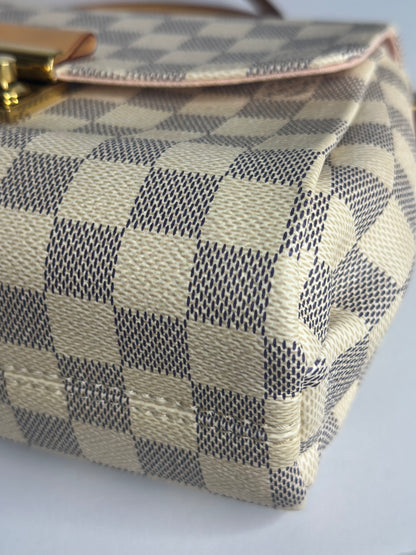 Pre-owned Louis Vuitton Damier azur croissette crossbody