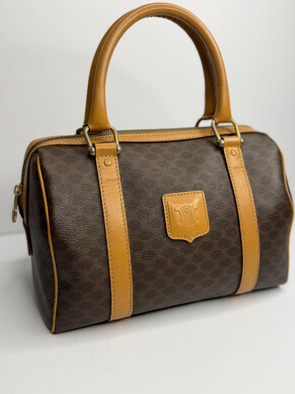 Pre-owned Celine Macadam canvas  Mini Boston bag