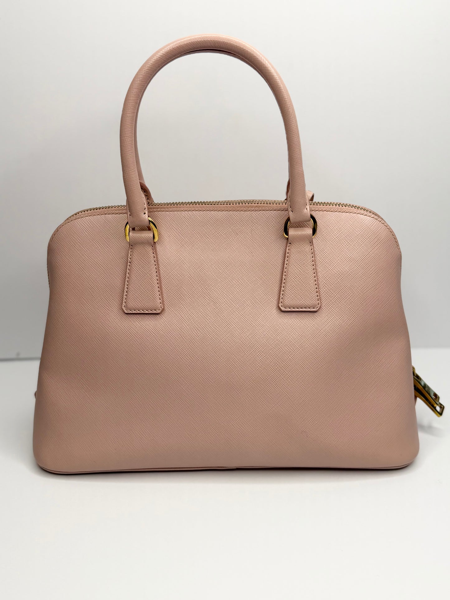 Pre-owned Prada Promenade Small Saffiano Leather Shoulder Bag Pink