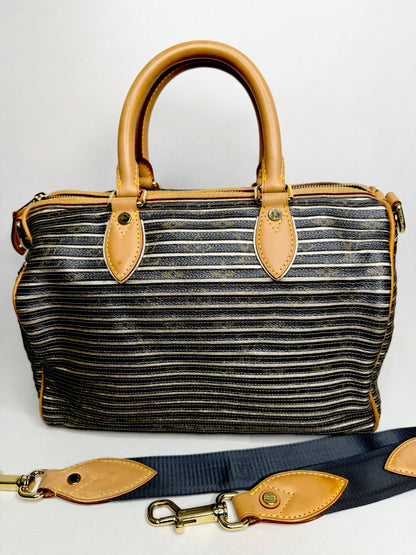 Pre-owned Louis Vuitton Limited Edition Argent Monogram Eden Speedy 30 Bandouliere