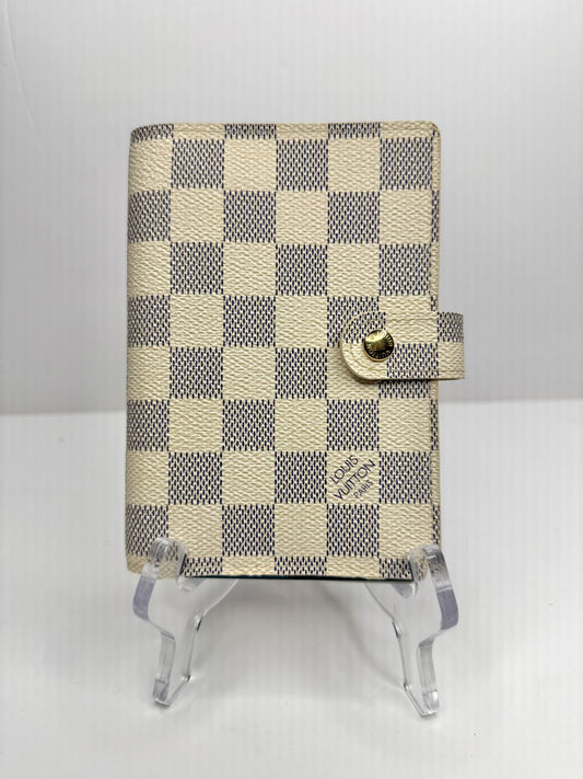 Pre-owned Louis Vuitton Damier azur agenda PM