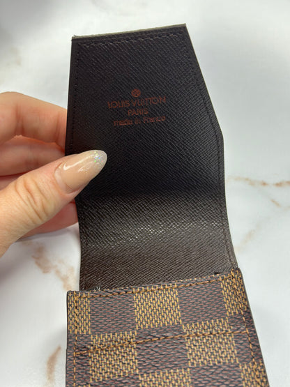 Pre-owned Louis Vuitton Damier ebene canvas etui case