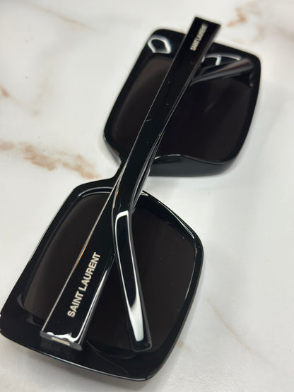 Pre-owned Saint Laurent 51MM black geometric sunglasses