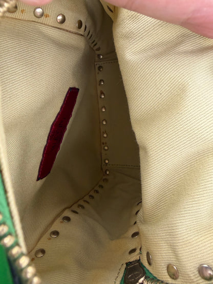 Pre-owned Valentino Green, mini rock stud backpack
