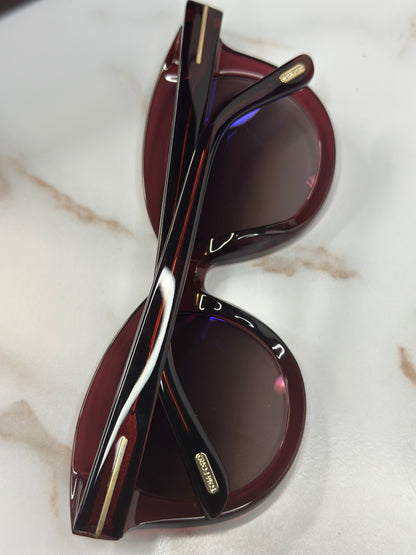 Pre-owned Tom Ford shiny Bordeaux sunglasses