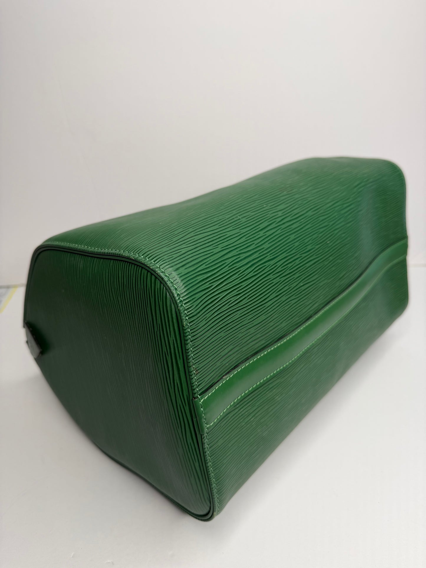 Pre-owned Louis Vuitton green Epi leather speedy 30 Boston bag