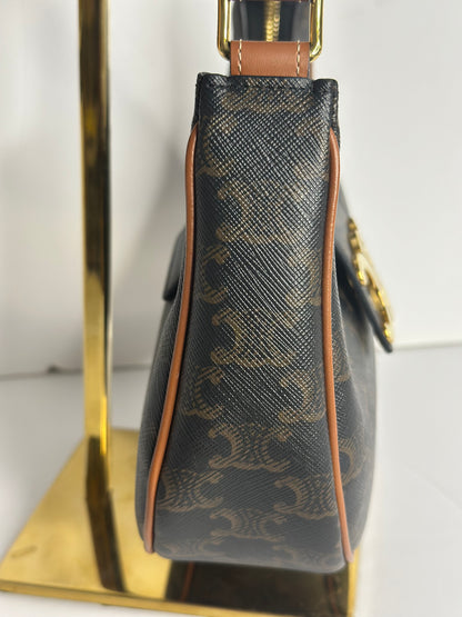 Pre-owned Celine Medium canvas Ava Triomphe shoulder Bag