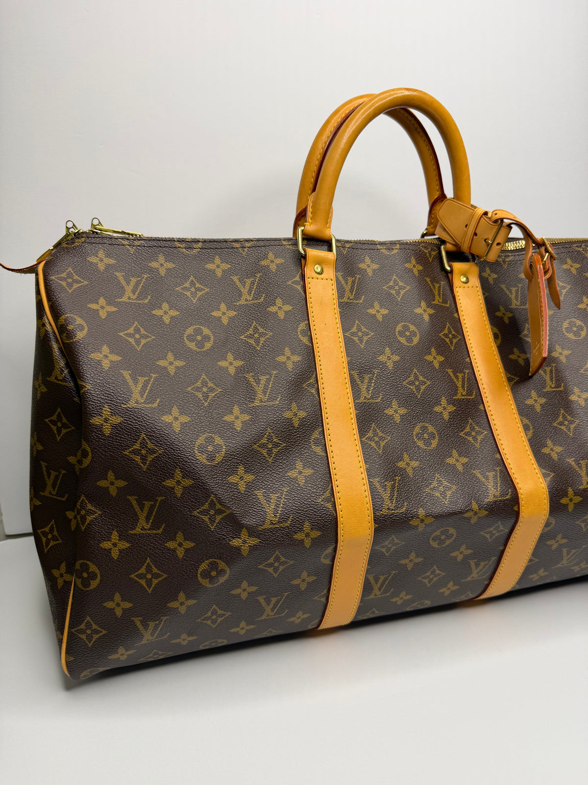 Pre-owned Louis Vuitton monogram canvas Keepall 50 duffel