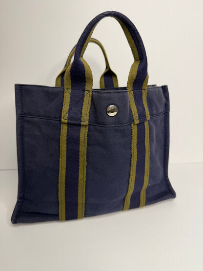 Pre-owned Hermes Toile Fourre-Tout PM