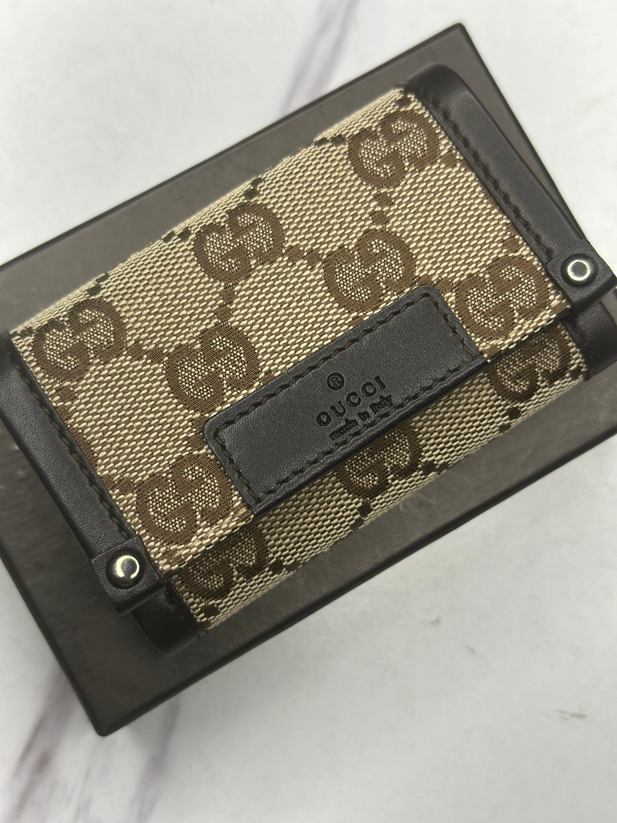 Pre-owned Gucci GG canvas multi cles six key holder