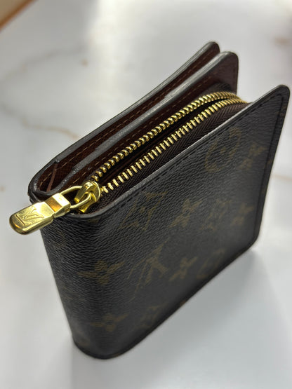Pre-owned Louis Vuitton monogram canvas compact zippy wallet