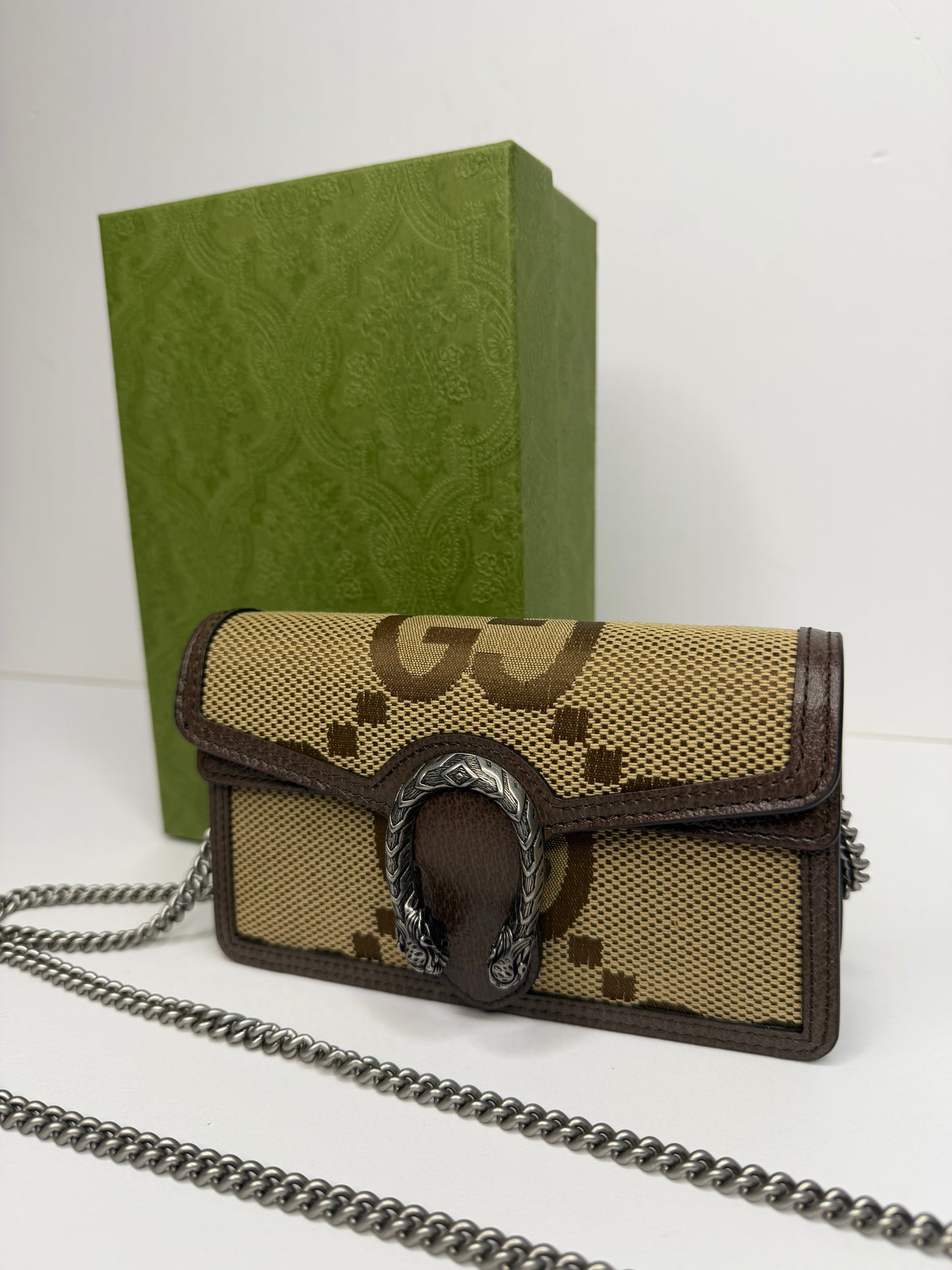 Pre-owned Gucci GG canvas super mini Dionysus crossbody