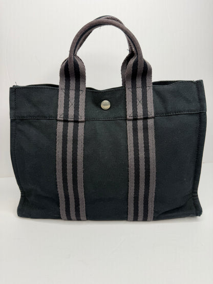 Pre-owned Hermes black canvas Toile Fourre-Tout PM