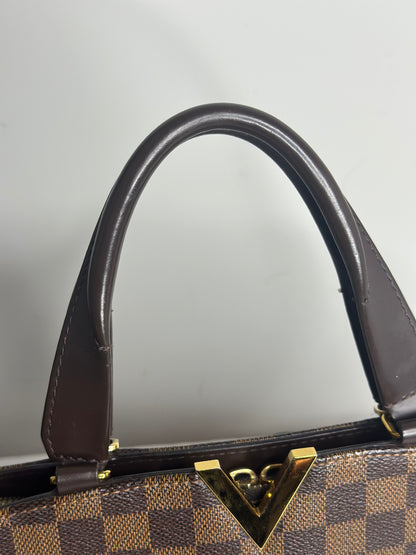 Pre-owned Louis Vuitton Damier ebene Kensington two way tote