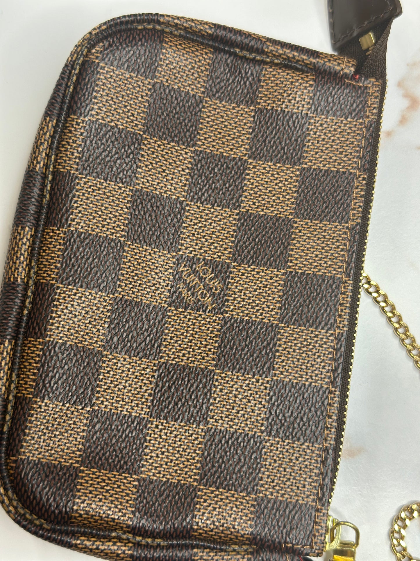 Pre-owned Louis Vuitton Damier Ebene Mini Pochette Accessoires Trunks Limited Edition