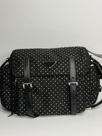 Pre-owned Prada nylon studded Crossbody
