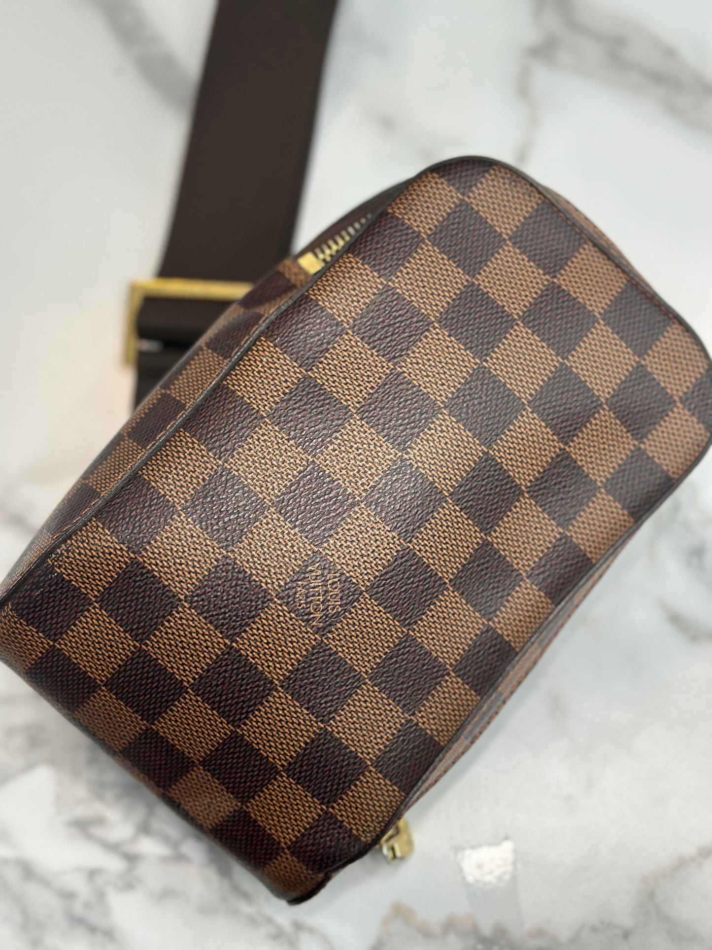 Pre-owned Louis Vuitton Damier canvas Geronimo bum bag