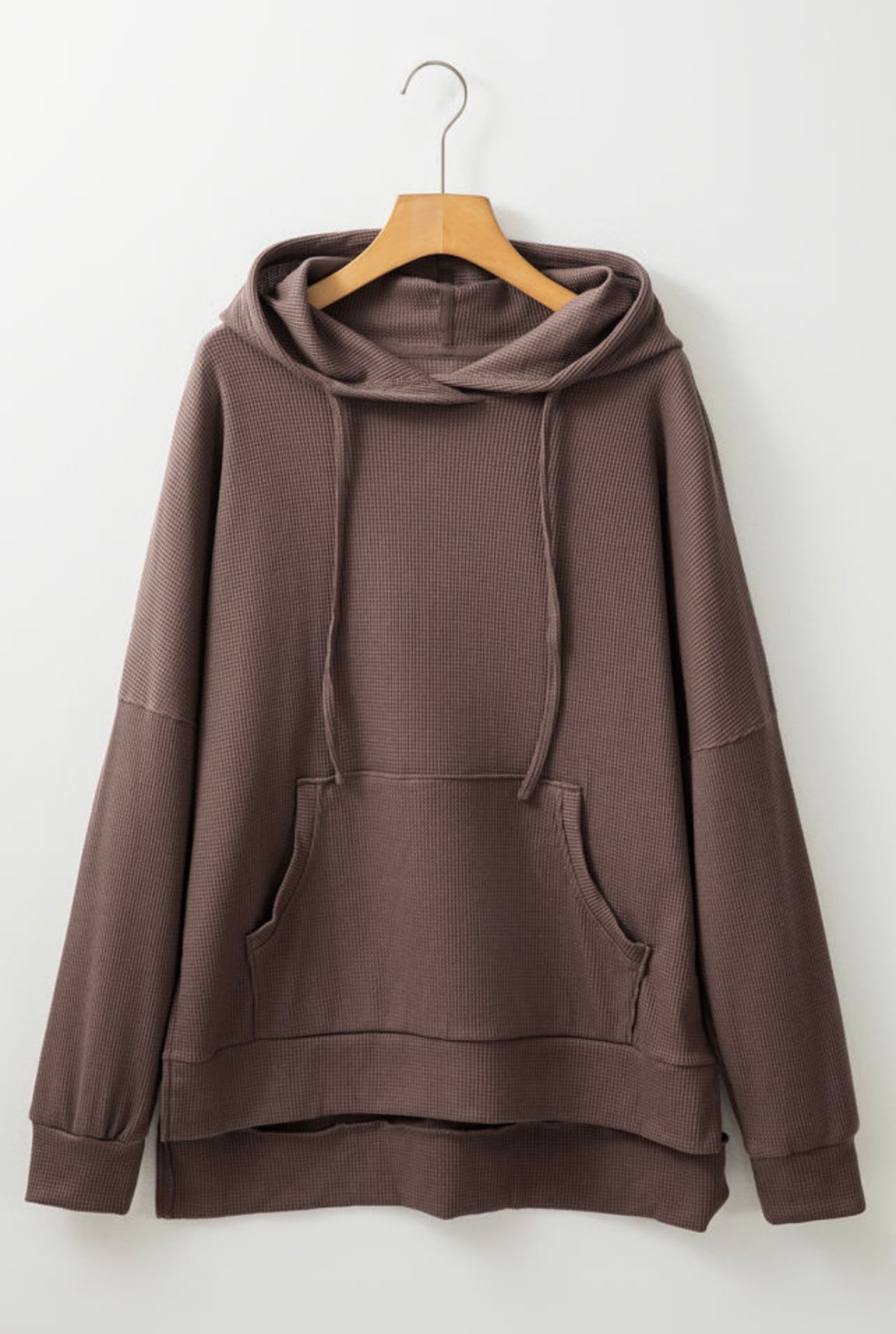 Coco Waffle Knit Split Side Hoodie
