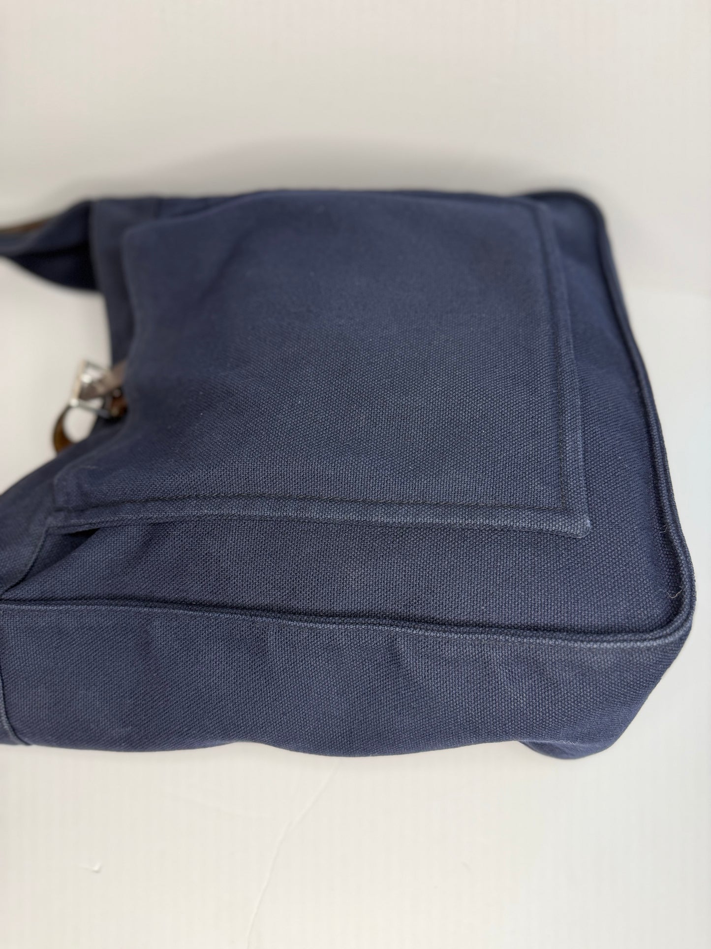 Pre-owned Hermes Navy Canvas Marwari GM shoulder bag