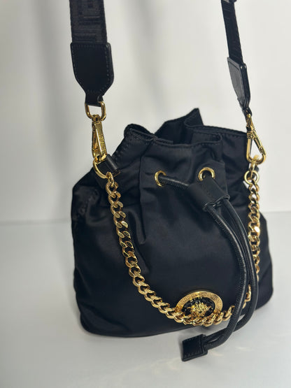 Pre-owned Versace Medusa Black Nylon crossbody