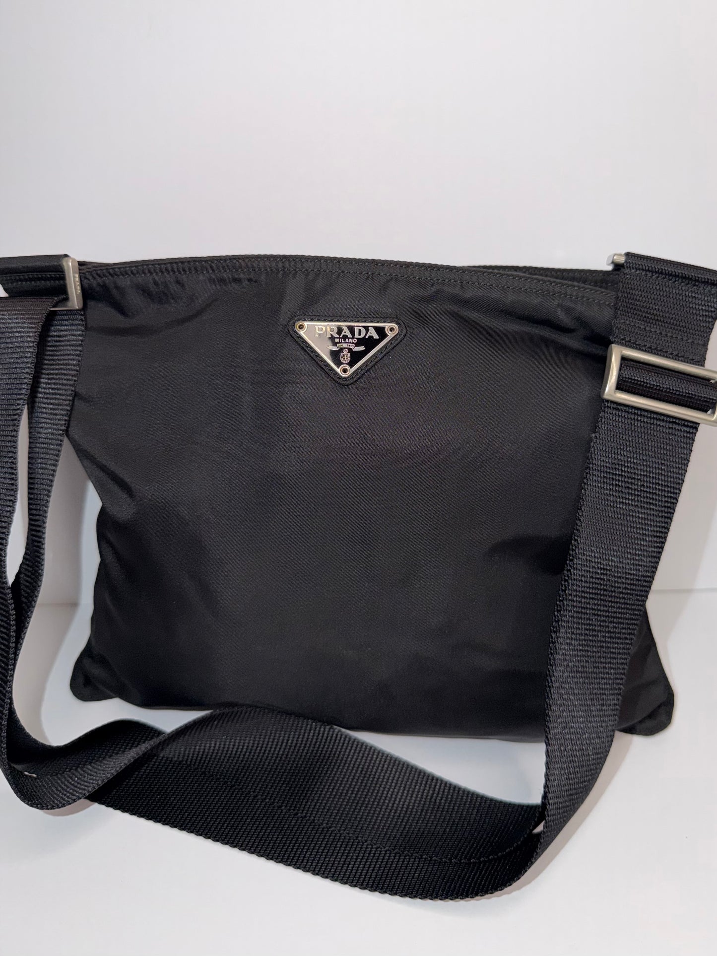Pre-owned Prada black nylon medium crossbody