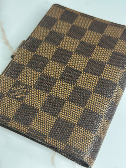 Pre-owned Louis Vuitton Damier Ebene canvas agenda PM