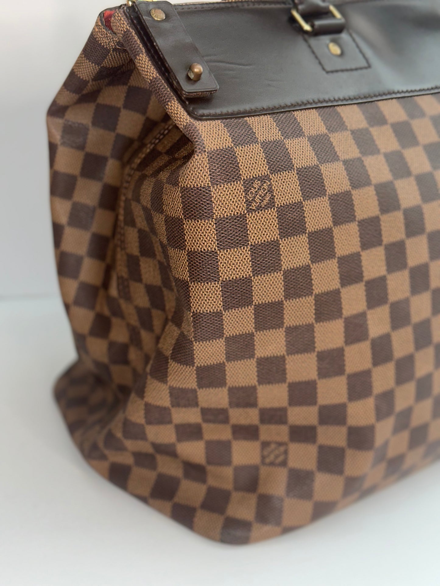 Pre-owned Louis Vuitton Damier ebene canvas Greenwich PM luggage