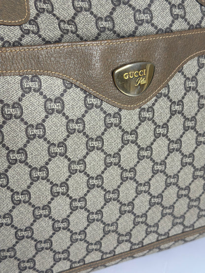 Pre-owned Gucci vintage GG supreme Canvas Sherry line weekender tote