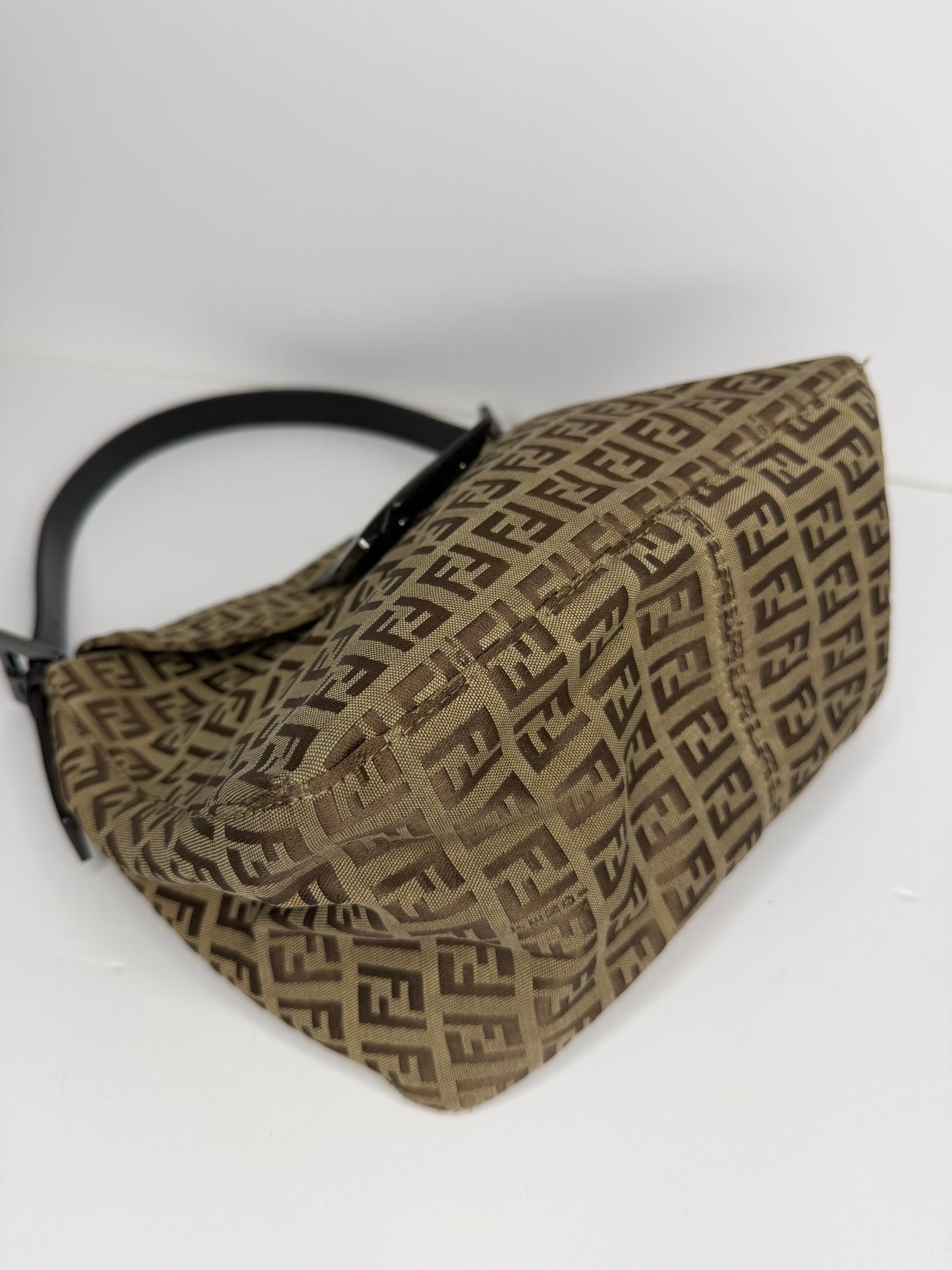 Pre-owned Fendi Zucchino Mamma baguette shoulder bag
