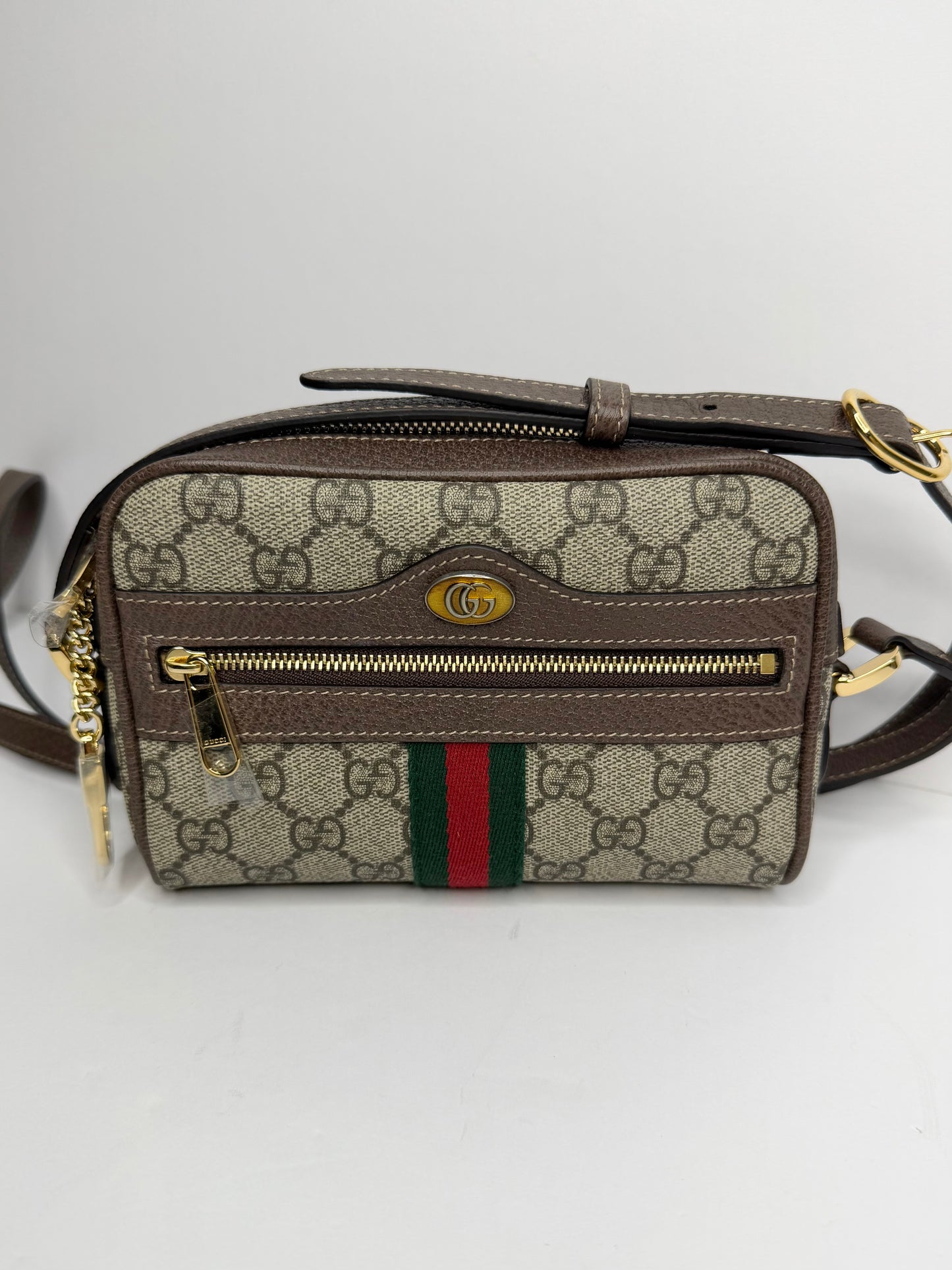 Pre-owned Gucci GG Ophidia mini beige crossbody