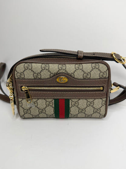 Pre-owned Gucci GG Ophidia mini beige crossbody